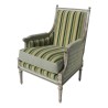 Bergère Louis XVI en bois sculpté et patiné gris, recouvert de … - Moinat - Fauteuils