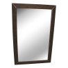 Miroir en cuir marron lisse. - Moinat - Glaces, Miroirs