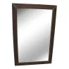 Mirror in smooth brown leather. - Moinat - Mirrors