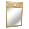 Large white patinated fluted mirror. - Moinat - Mirrors