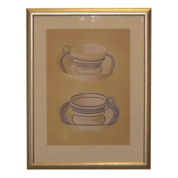 彩色雕刻“茶杯”。