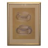 Color engraving \"Teacups\". - Moinat - Prints, Reproductions