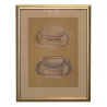 Gravure couleurs “Teacups”. - Moinat - Gravures