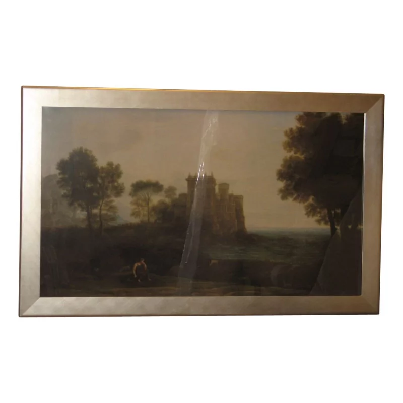 “Romantic Landscape” color engraving. - Moinat - Prints, Reproductions