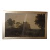 Color engraving \"Romantic Landscape\". - Moinat - Prints, Reproductions