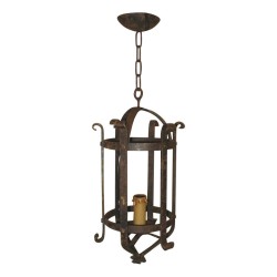 round wrought iron lantern.