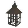 Large square wrought iron lantern with dome. - Moinat - Chandeliers, Ceiling lamps