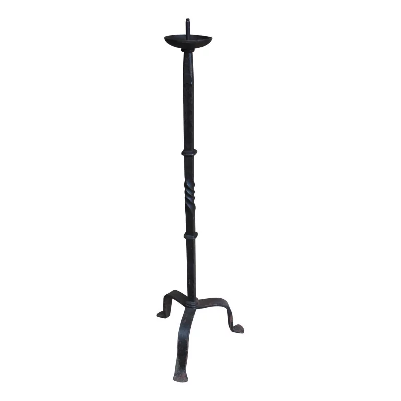 wrought iron candlestick with 1 light. - Moinat - Candleholders, Candlesticks