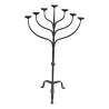 wrought iron chandelier with 7 lights. - Moinat - Candleholders, Candlesticks