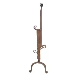 wrought iron floor lamp with 1 light.