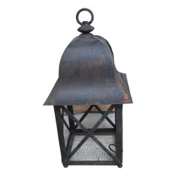 small model wrought iron lantern with 1 light.