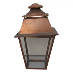 square copper lantern.