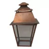 square copper lantern. - Moinat - Chandeliers, Ceiling lamps