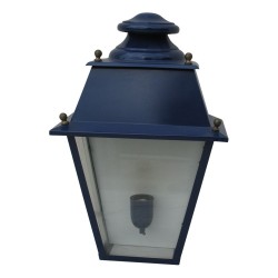 Lanterne murale bleue.