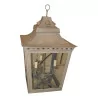 “Mirrors” gray wrought iron lantern, 3 lights. - Moinat - Chandeliers, Ceiling lamps