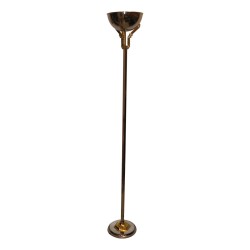 Lampadaire chrome et or, système LED.