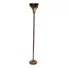 chrome and gold floor lamp, halogen system. - Moinat - ACTION NOËL 2020