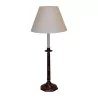 lamp in red painted sheet metal with white lampshade. - Moinat - Table lamps