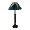 grüne Victoria-Lampe mit Lampenschirm. - Moinat - Tischlampen