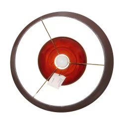 Uhr „Danang“ Lampe, mit schwarzem Schirm.