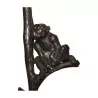 Lampe “Singe” en bronze patiné avec abat-jour pince. - Moinat - Lampes de table
