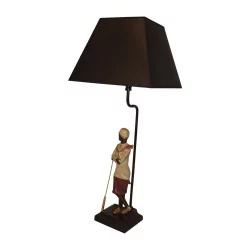“Golfeur” lamp, with square lampshade.