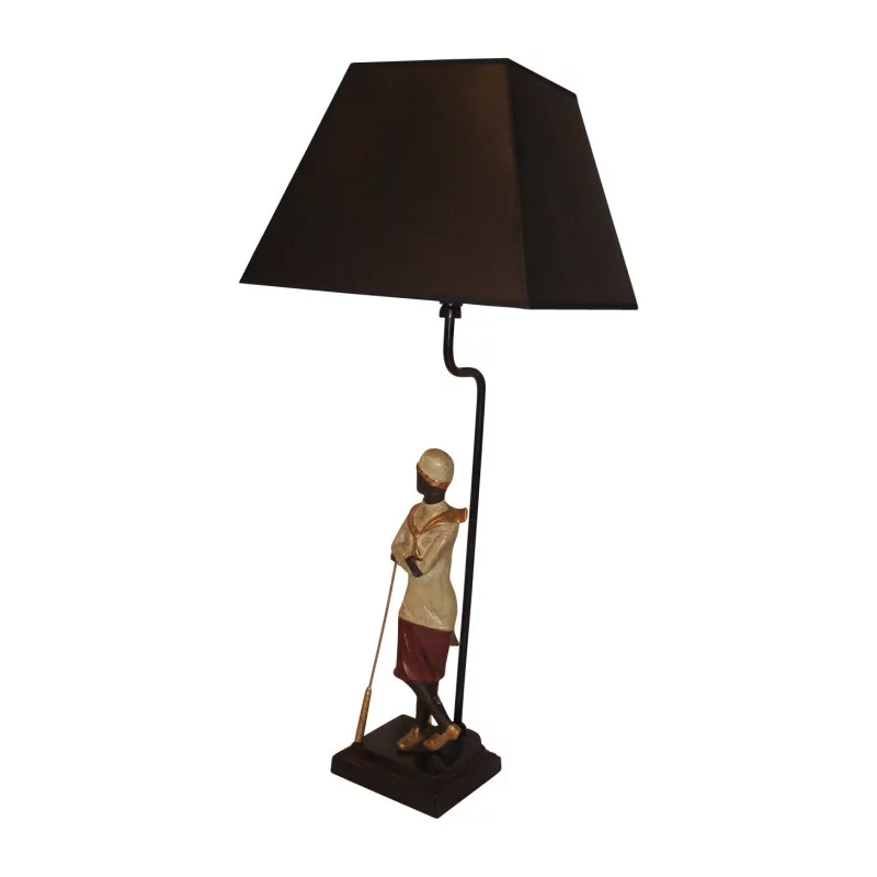 Lampe “Golfeur”, avec abat-jour carré. - Moinat - Lampes de table