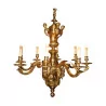 Louis XIV style chandelier in chased bronze with 8 lights. - Moinat - Chandeliers, Ceiling lamps