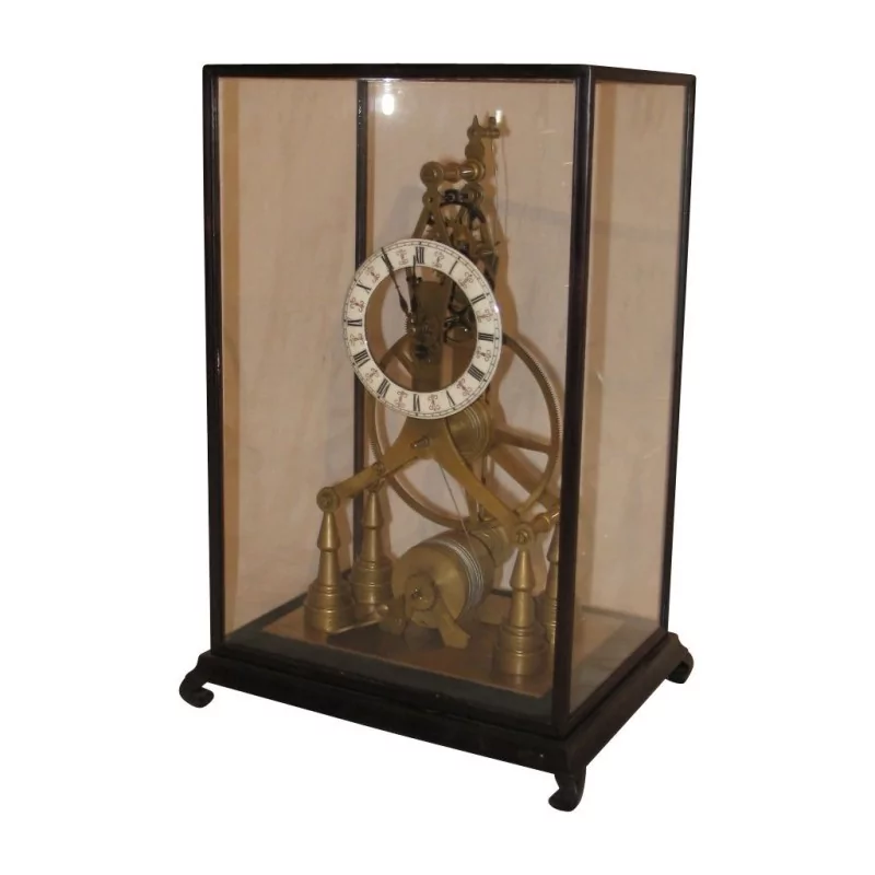 Clock under glass bell, with visible movement. - Moinat - Table clocks