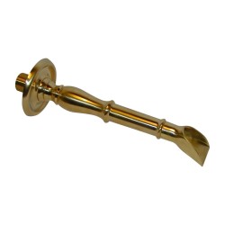Brushed brass shovel neck.