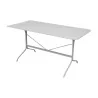 Wrought iron garden table painted white. - Moinat - BrocnRoll