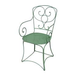 Gartensessel aus Schmiedeeisen, Modell „Anière“, lackiert