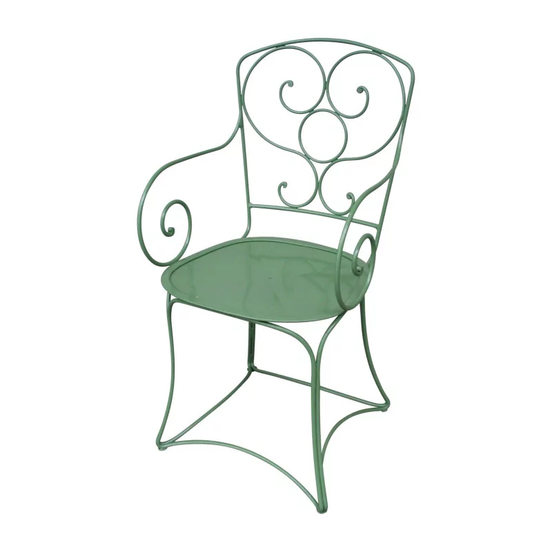 Wrought iron garden armchair, \"Anière\" model, painted in - Moinat - VE2022/2