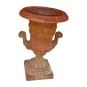 MEDICIS cast iron vase in rust color with handles. - Moinat - Urns, Vases