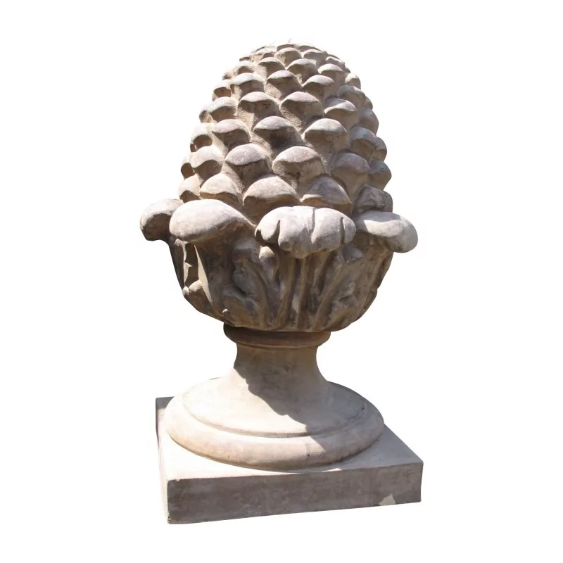 个生锈的赤陶松果。 - Moinat - 雕像
