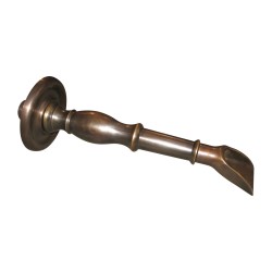 Burnished bronze scoop neck.