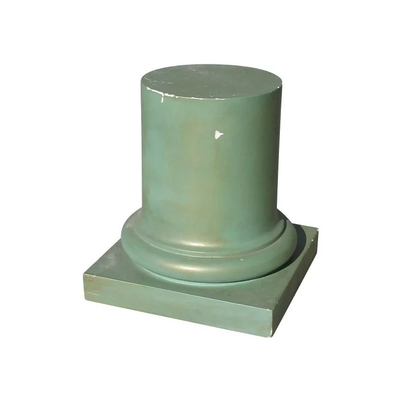 Colonne en stuc peinte en vert. - Moinat - Statues Colonne en stuc peinte en vert. - Moinat - Statues