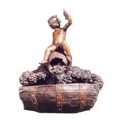 青铜“酒神”形成一个喷泉。