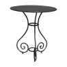 Guéridon 3 pieds en fer forgé peint en noir. - Moinat - Tables