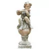 Statue in reconstituted stone “Flute Player”. Base 27 x 27 … - Moinat - Statues