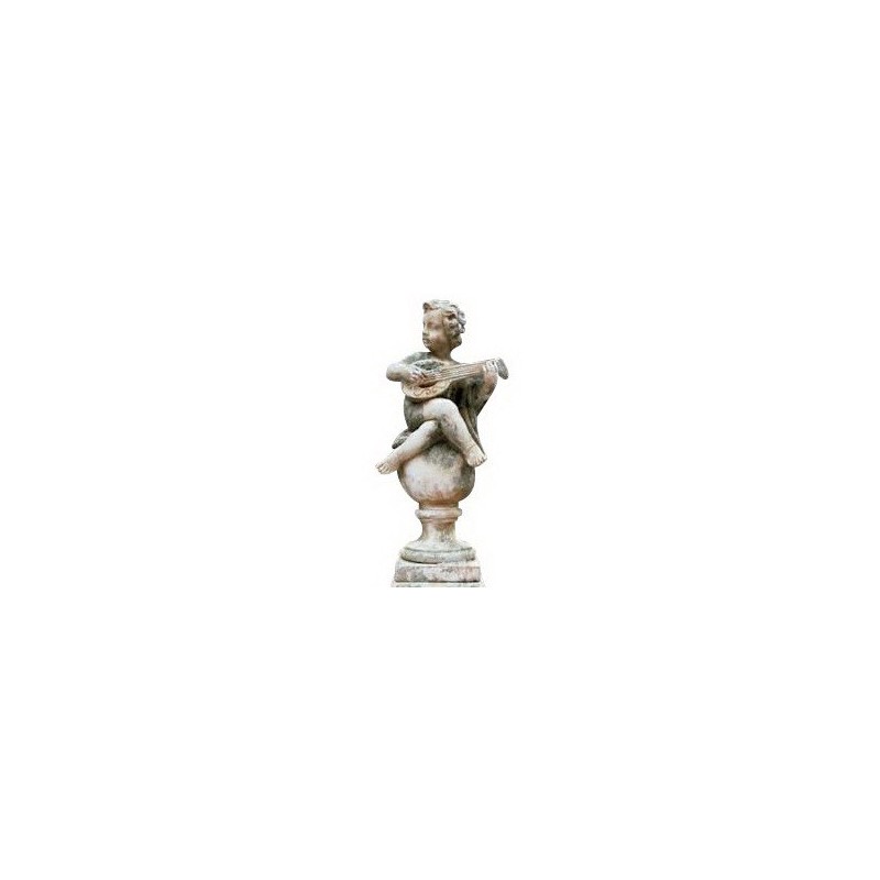 Reconstituted stone statue “Mandolin Player”. Base 29 x … - Moinat - Statues Reconstituted stone statue “Mandolin Player”. Base 29 x … - Moinat - Statues