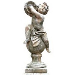 Statue in reconstituted stone “Tambourine player”. Base 29 x …