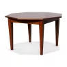 Octagonal cherry wood dining table, with 1 drawer, - Moinat - BrocnRoll