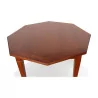 Octagonal cherry wood dining table, with 1 drawer, - Moinat - BrocnRoll