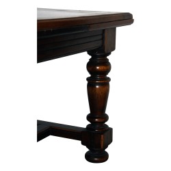 Table de salle à manger Louis XIII d'occasion en noyer, avec 2 …