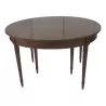 Directoire style dining table in walnut tint, with … - Moinat - Dining tables