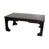 Table basse en noyer massif  laquée brun de style chinois. - Moinat - Tables de salon