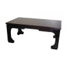 Chinese style brown lacquered solid walnut coffee table. - Moinat - BrocnRoll