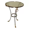 Dreibein-Säulentisch aus Metall mit „Doe“-Füßen und Platte aus … - Moinat - Sockeltische, Gueridons