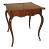 张樱桃木路易十五游戏桌，带 1 个抽屉和顶部 - Moinat - Tables à jeux, Tables d échangeur